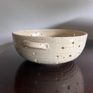 Handmade ceramic berry collander